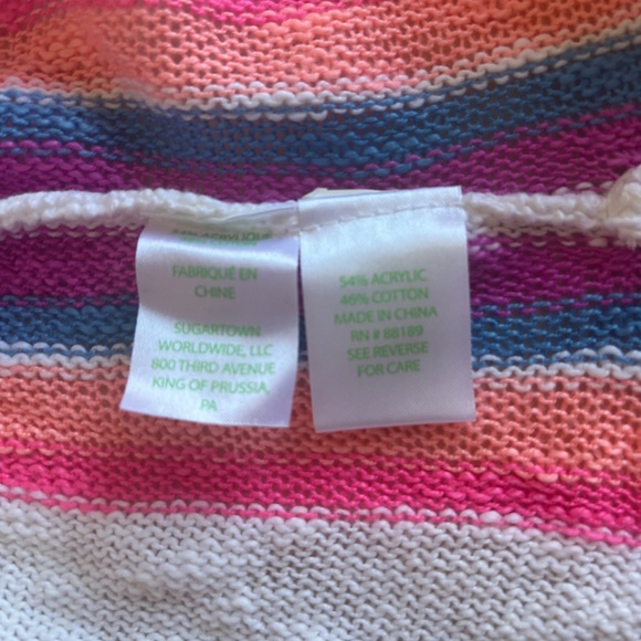 LILLY PULITZER Rozalia Stripe Cotton Tassels Beach Casual Pullover Sweater Top - Picture 14 of 15